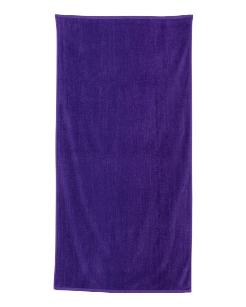 Q-Tees QV3060 Velour Beach Towel - Purple - front