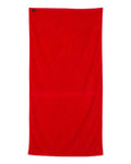 Q-Tees QV3060 Velour Beach Towel - Red - back
