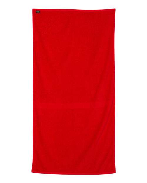 Q-Tees QV3060 Velour Beach Towel - Red - back