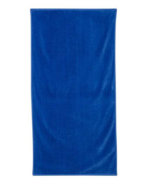 Q-Tees QV3060 Velour Beach Towel - Royal - front