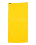 Q-Tees QV3060 Velour Beach Towel - Yellow - back