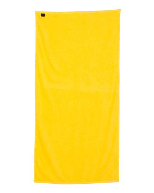 Q-Tees QV3060 Velour Beach Towel - Yellow - back