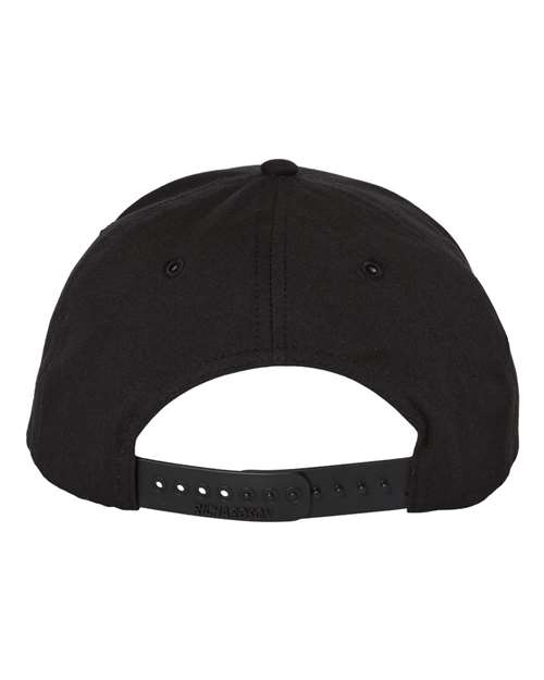 Richardson 212 Pro Twill Snapback Cap - Black - back