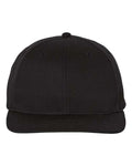 Richardson 212 Pro Twill Snapback Cap - Black - front