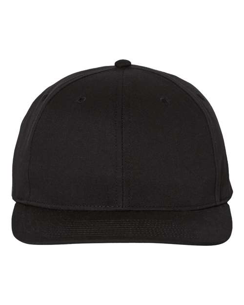 Richardson 212 Pro Twill Snapback Cap - Black - front