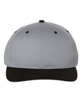 Richardson 212 Pro Twill Snapback Cap - Grey/ Black - front