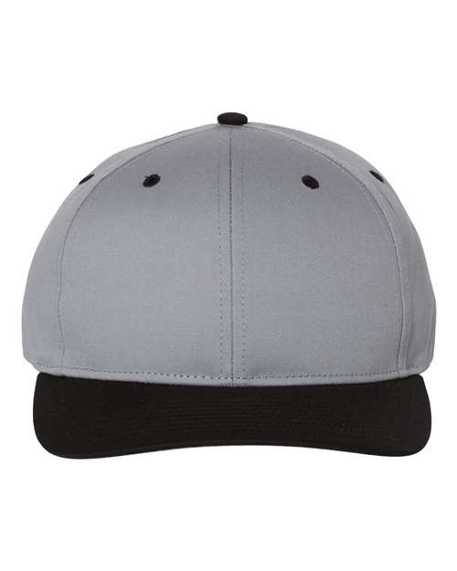 Richardson 212 Pro Twill Snapback Cap - Grey/ Black - front