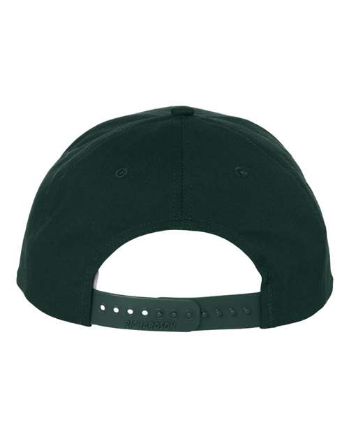 Richardson 212 Pro Twill Snapback Cap - Dark Green - back