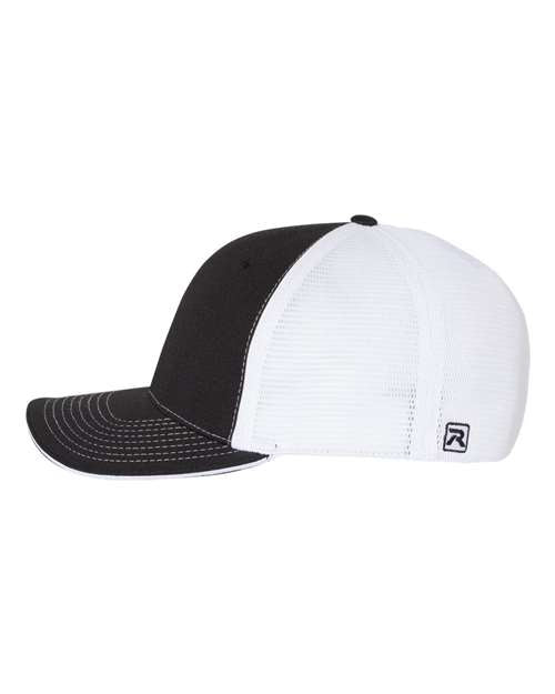 Richardson 172 Pulse Sportmesh R-Flex Cap - Black/ White Split - side