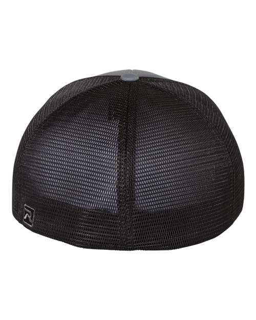 Richardson 172 Pulse Sportmesh R-Flex Cap - Charcoal/ Black Split - back
