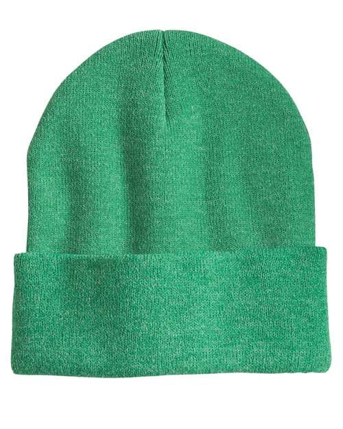 Sportsman SP12 12" Solid Cuffed Beanie - Heather Kelly - front