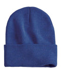 Sportsman SP12 12" Solid Cuffed Beanie - Heather Dark Royal - front