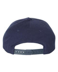Yupoong 5789M Premium Five-Panel Curved Bill Snapback Cap - Navy - back