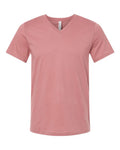 Bella + Canvas 3005 Jersey V-Neck Tee - Mauve - flat front