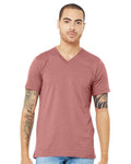Bella + Canvas 3005 Jersey V-Neck Tee - Mauve - model front