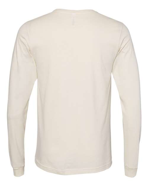 Bella+Canvas 3501 Unisex Jersey Long Sleeve Tee - Natural - back