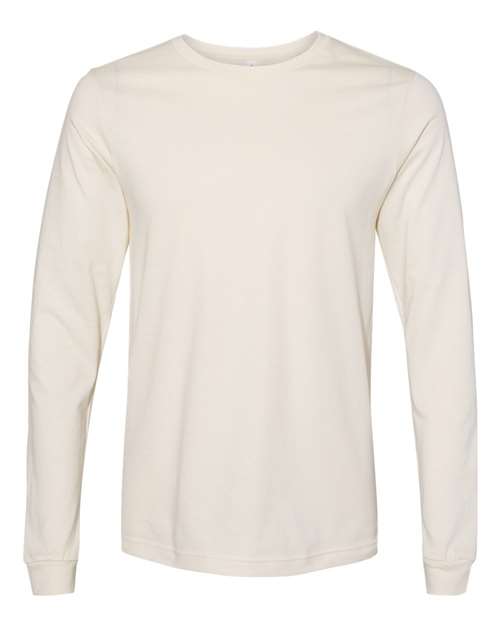 Bella+Canvas 3501 Unisex Jersey Long Sleeve Tee - Natural - front