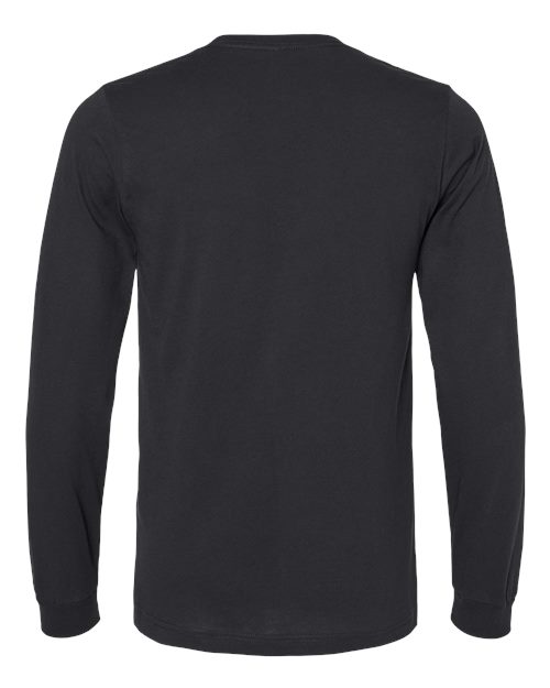 Bella+Canvas 3501 Unisex Jersey Long Sleeve Tee - Vintage Black - back