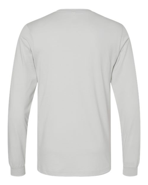 Bella+Canvas 3501 Unisex Jersey Long Sleeve Tee - Silver - back