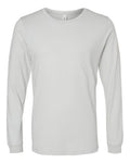 Bella+Canvas 3501 Unisex Jersey Long Sleeve Tee - Silver - flat front