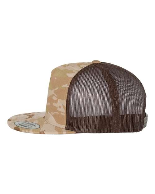 Yupoong 6006 Classic Five-Panel Trucker Cap - Multicam Arid/ Brown - side