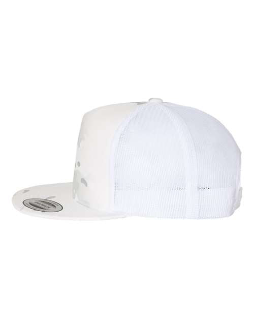 Yupoong 6006 Classic Five-Panel Trucker Cap - Multicam Alpine/ White - side