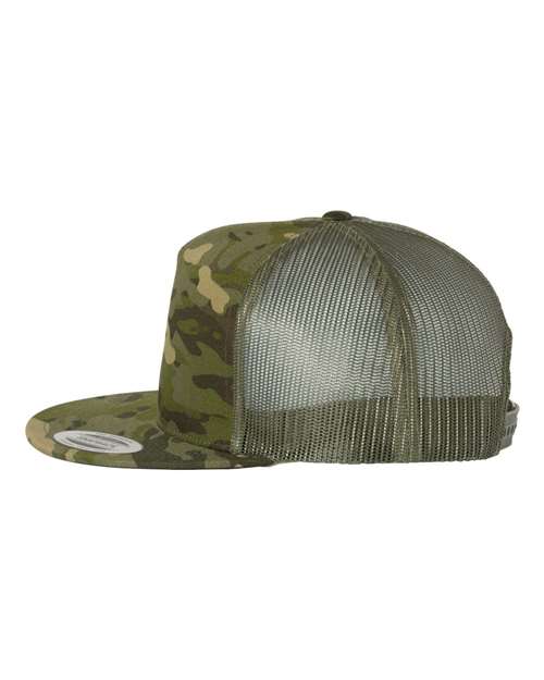 Yupoong 6006 Classic Five-Panel Trucker Cap - Multicam Tropic/ Green - side