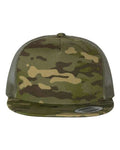 Yupoong 6006 Classic Five-Panel Trucker Cap - Multicam Tropic/ Green - front