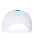 Yupoong 6606 Retro Trucker Cap - Turquoise/ White - back