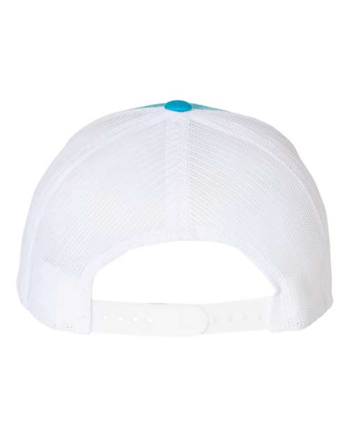 Yupoong 6606 Retro Trucker Cap - Turquoise/ White - back