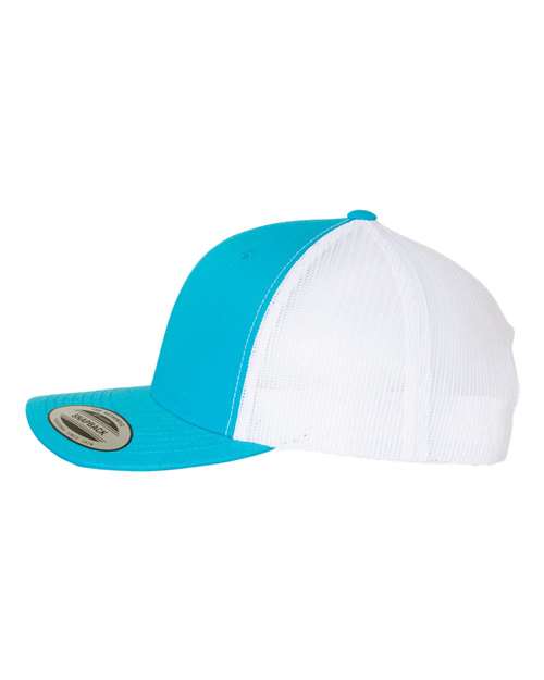 Yupoong 6606 Retro Trucker Cap - Turquoise/ White - side