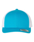 Yupoong 6606 Retro Trucker Cap - Turquoise/ White - front