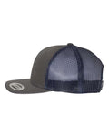 Yupoong 6606 Retro Trucker Cap - Charcoal/ Navy - side