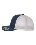Yupoong 6606 Retro Trucker Cap - Navy/ Silver - side