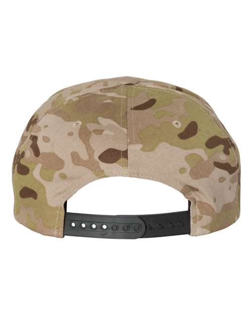 Yupoong 6089M Premium Flat Bill Snapback Cap - Multicam Arid - back