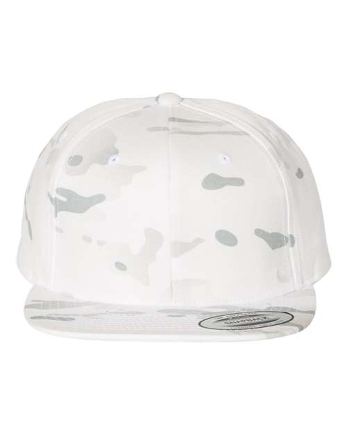 Yupoong 6089M Premium Flat Bill Snapback Cap - Multicam Alpine - front