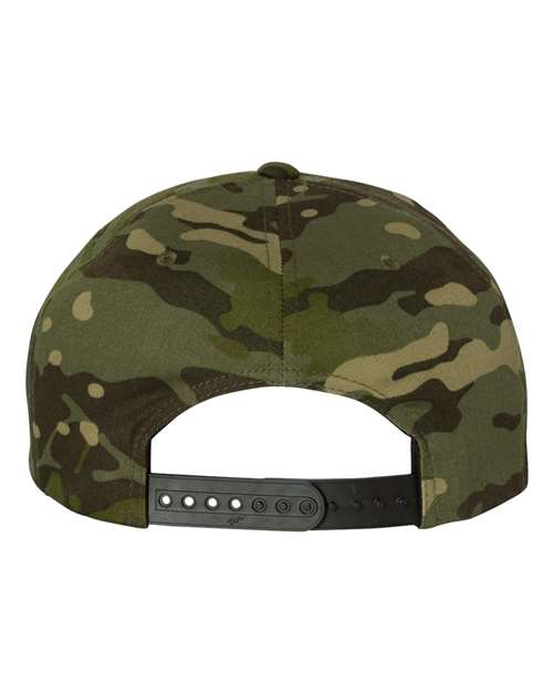 Yupoong 6089M Premium Flat Bill Snapback Cap - Multicam Tropic - back