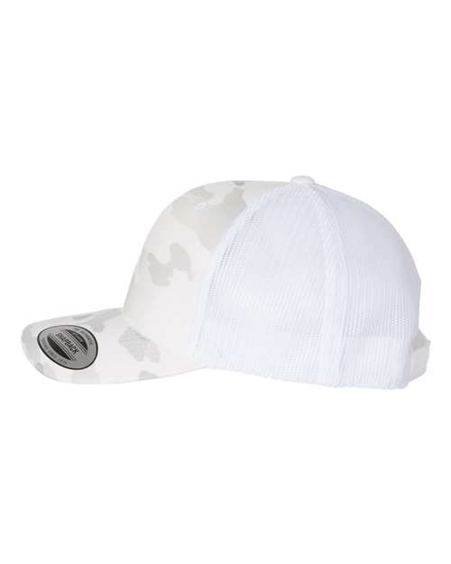 Yupoong 6606 Retro Trucker Cap - Multicam Alpine/ White - side