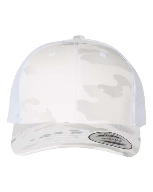 Yupoong 6606 Retro Trucker Cap - Multicam Alpine/ White - front