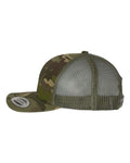 Yupoong 6606 Retro Trucker Cap - Multicam Tropic/ Green - side