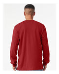 Bella+Canvas 3501 Unisex Jersey Long Sleeve Tee - Canvas Red - model back