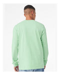 Bella+Canvas 3501 Unisex Jersey Long Sleeve Tee - Mint - model back