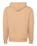 Bella+Canvas 3719 Unisex Sponge Fleece Pullover Hoodie - Heather Sand Dune - back