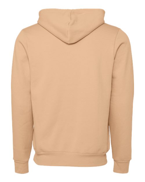 Bella+Canvas 3719 Unisex Sponge Fleece Pullover Hoodie - Heather Sand Dune - back