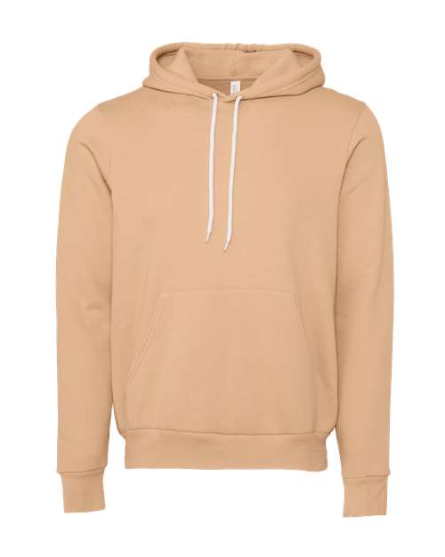 Bella+Canvas 3719 Unisex Sponge Fleece Pullover Hoodie - Heather Sand Dune - front