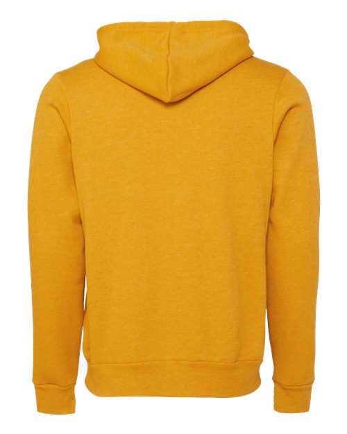 Bella+Canvas 3719 Unisex Sponge Fleece Pullover Hoodie - Heather Mustard - back