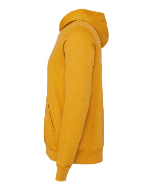 Bella+Canvas 3719 Unisex Sponge Fleece Pullover Hoodie - Heather Mustard - side