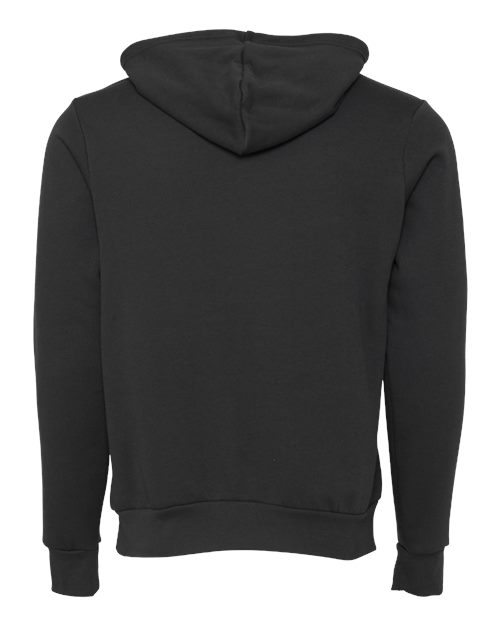 Bella+Canvas 3719 Unisex Sponge Fleece Pullover Hoodie - DTG Dark Grey - back