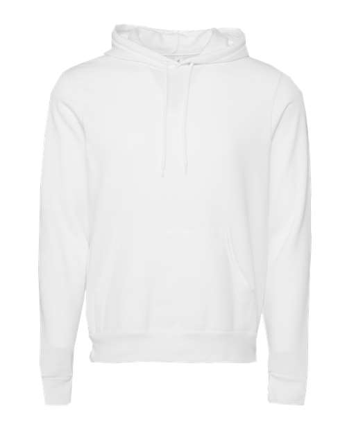 Bella+Canvas 3719 Unisex Sponge Fleece Pullover Hoodie - DTG White - front