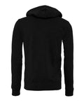 Bella + Canvas 3739 Sponge Fleece Full-Zip Hoodie Sweatshirt - Black Heather - back